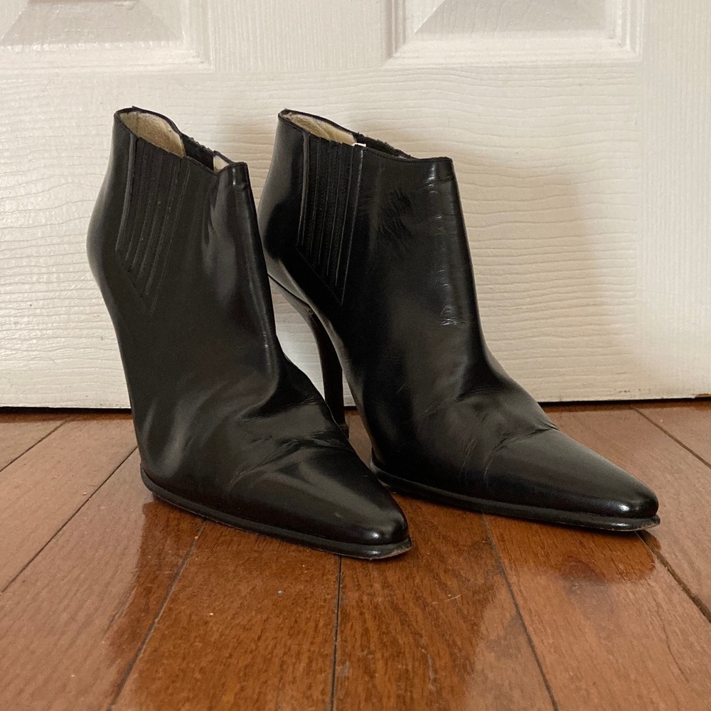 Marc Jacobs Stiletto Heel Pointed Toe Black Booties